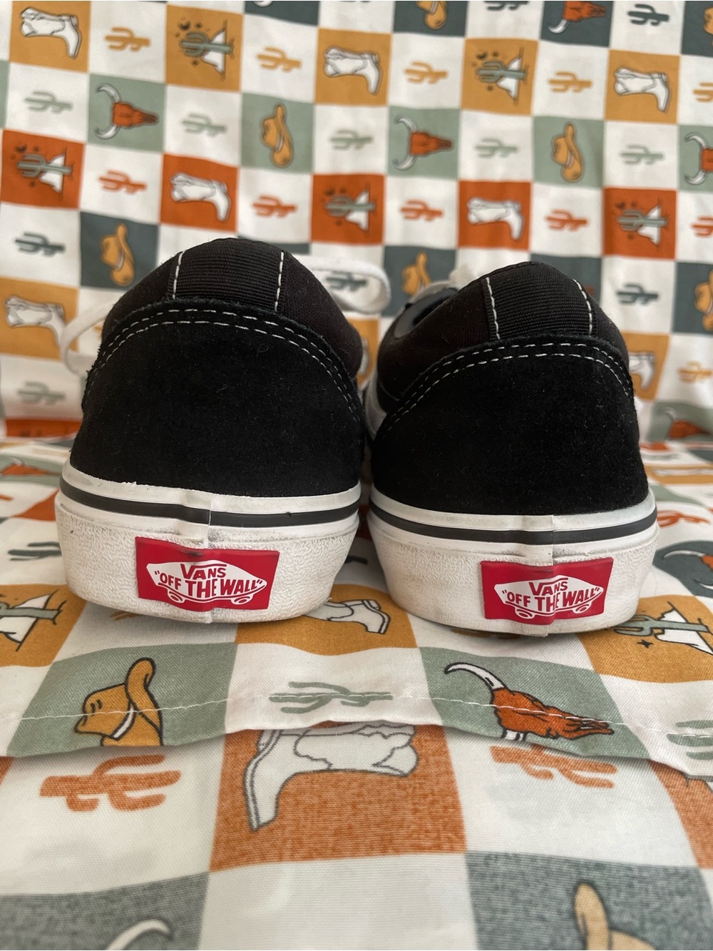 Vans Classic Old Skool Black and White Skate Sneakers - Picture 3 of 7